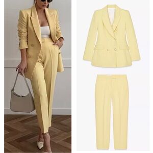 Zara 2-Piece Yellow Women's Suit Set